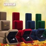  In hộp nắp bật Nhung đựng nhẫn, dây chuyền, hoa tai 