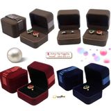  In hộp nắp bật Nhung đựng nhẫn, dây chuyền, hoa tai 