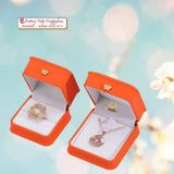  In hộp nắp bật da PU đựng nhẫn, dây chuyền, hoa tai 