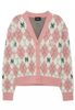  Áo Khoác Cardigan MLB Womens Argyle Monogram All Over Crop Cardigan New York Yankees 3Fkcm0134 