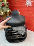  Túi Đeo Chéo Michael Kors MK Reed Small Leather Crossbody Bag Màu Đen Da Sần 