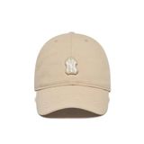  Mũ Lưỡi Trai MLB Basic Waffen Unstructured NY 3ACP7802N-50BGS Beige màu be 