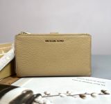  Ví Cầm Tay Wallet Michael Kors Jet Set Double Zip Wristlet  Màu Camel 