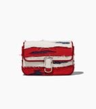  Túi Marc Jacobs Denim Snapshot Shoulder Bag Red Multicolor Vải Dệt 