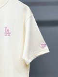  Áo Phông New Era Los Angeles Dodgers LA Màu Trắng Kem Chữ Hồng 
