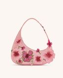  Túi Đeo Vai JW PEI Harlee Embroidered Shoulder Bag - Pink Màu Hồng 