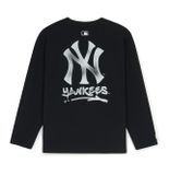  Áo Phông Tay Dài MLB Basic Mega Logo Loose Fit Long Sleeve T Shirts NEW YORK YANKEES 3ATSB0351-50BKS Màu Đen 