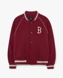  Áo Khoác Bomber MLB Jersey Cursive Varsity Jacket Boston Red Sox Màu Đỏ Chữ B 3AJPV0734-43WID 
