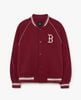 Áo Khoác Bomber MLB Jersey Cursive Varsity Jacket Boston Red Sox Màu Đỏ Chữ B 3AJPV0734-43WID