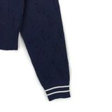  Áo Cardigan Nữ MLB Women's Classic Monogram Chenille Zip-Up Cardigan LA Dodgers 3FKCM0344-07NYS Màu Xanh Navy 