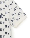  Đầm Polo MLB Women`S Classic MONOGRAM Slim Fit Pk Ops NEW YORK YANKEES 3FOPM0353-50IVS Màu Trắng 