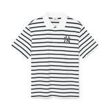  Áo Polo MLB cổ sọc Varsity New York Yankees ivory 3APQV0343-50IVS Màu Trắng 