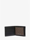  Ví Nam Michael Kors MK Men Cooper Billfold with Passcase Màu Nâu Logo 