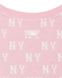  Áo Crop Top MLB Women`S Classic Monogram Jacquard Crop T Shirts New York Yankees 3Ftsm0153-50Pkm 