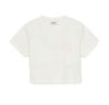 Áo Crop Top MLB Women`S Classic MONOGRAM Jacquard Crop T Shirts NEW YORK YANKEES 3FTSM0153-50IVS Màu Trắng