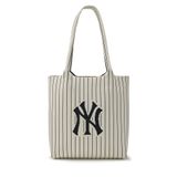  Túi Tote MLB Tote Korea Basic Big Logo Knit New York Yankees 3AORL034N-50CRD  Màu Trắng Kem 