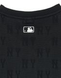  Áo Crop Top MLB Women`S Classic MONOGRAM Jacquard Crop T Shirts NEW YORK YANKEES 3FTSM0153-50BKS Màu Đen 