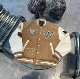  Áo Khoác Bomber Varsity Lifework Hipdog Applique Melange Màu Nâu 