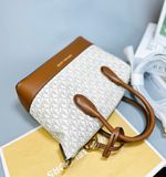  Túi xách Michael Kors MK Hyde Small Leather Crossbody Bag Màu Trắng Logo 