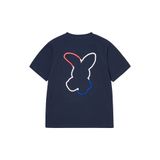  Áo Phông ADLV French Rabbit Silhouette Woman Màu Xanh Navy 