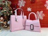  Túi Tote Marc Jacobs Mini Grind Coated Leather Tote Màu Hồng Phấn 
