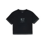  Áo Crop MLB Women`S Basic Coopers Logo Slim Crop T Shrts NEW YORK YANKEES Màu Đen 3FTSB0453-50BKS 