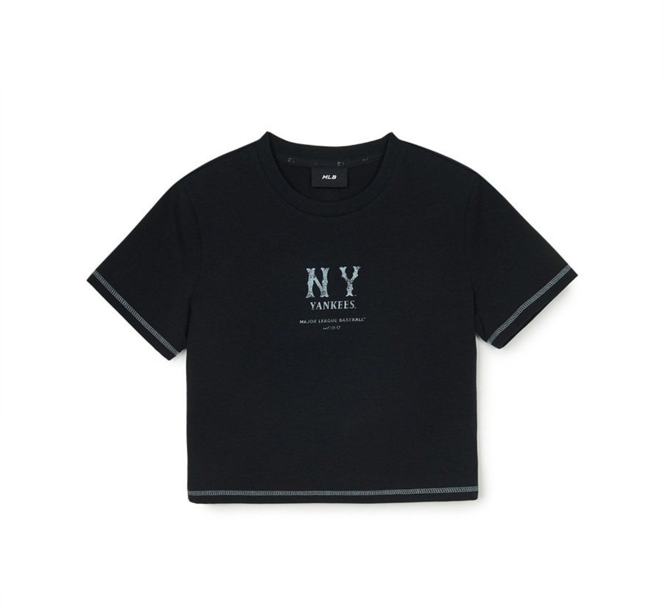 [MLB] W's Basic Coopers Slim Crop T-Shirt ★大人気★ WOMEN'S BASIC COOPERS LOGO SLIM CROP T-SHRTS NEW YORK