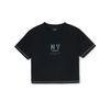 Áo Crop MLB Women`S Basic Coopers Logo Slim Crop T Shrts NEW YORK YANKEES Màu Đen 3FTSB0453-50BKS
