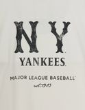 Áo Phông MLB Basic Coopers Logo Mega Over Fit T Shrts NEW YORK YANKEES 3ATSB1153-50IVS Màu Trắng 