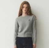  Áo Len WHOAU Steve Cable R-neck Pull Over WHKAE4901F Màu Xám 