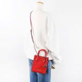  Túi Đeo Chéo MK Mercer Extra-Small Pebbled Leather Crossbody Bag Màu Đỏ Khoá Bạc 