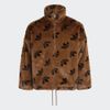 Áo Khoác Lông ADIDAS originals Logo Stand Collar Sports Jacket International Màu Nâu