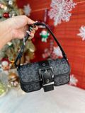  Túi Đeo Vai Michael Kors MK Colby Extra-Small Empire Monogram Shoulder Bag Màu Đen Logo 