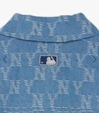  Áo Sơ Mi MLB Denim Jacquard New York Yankees 3ADRM0131-50INS Màu Xanh Blue 