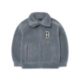  Áo Khoác Lông MLB Basic Small Logo Mega Overfit Fleece Jumper 3AFDB0726-43GRS Màu Xám 