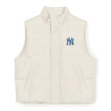  Áo Khoác Gile MLB Varsity Padded Vest New York Yankees Màu Trắng 3ADVV1046 