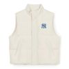  Áo Khoác Gile MLB Varsity Padded Vest New York Yankees Màu Trắng 3ADVV1046 