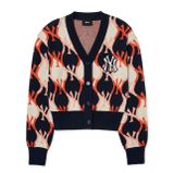  Áo Cardigan MLB Argyle Monogram Crop 3FKCY0124-50NYD Phối Màu 
