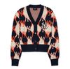 Áo Cardigan MLB Argyle Monogram Crop 3FKCY0124-50NYD Phối Màu