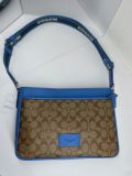  Túi Đeo Chéo Coach District Crossbody In Colorblock Signature Canvas Màu Xanh Phối Logo CH076 