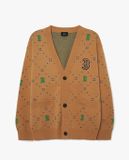  Áo khoác cardigan MLB unisex tay dài Diamond Monogram 3AKCM0431-43SAS Màu Nâu 