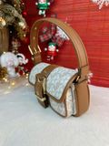  Túi Đeo Vai Michael Kors MK Colby Extra-Small Empire Monogram Shoulder Bag Màu Trắng Logo 