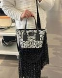  Túi Tote Marc Jacobs 4S4HTT006H02 Satchel Chữ Đen Trắng 
