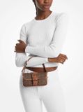  Túi Đeo Vai Michael Kors MK Colby Extra-Small Empire Monogram Shoulder Bag Màu Nâu Logo 