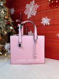  Túi Tote Marc Jacobs Mini Grind Coated Leather Tote Màu Hồng Phấn 