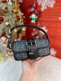  Túi Đeo Vai Michael Kors MK Colby Extra-Small Empire Monogram Shoulder Bag Màu Đen Logo 