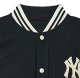  Áo Bomber MLB Wool Basic Varsity Jacket New York Yankees 3AJPV0634-50BKL Màu Đen 