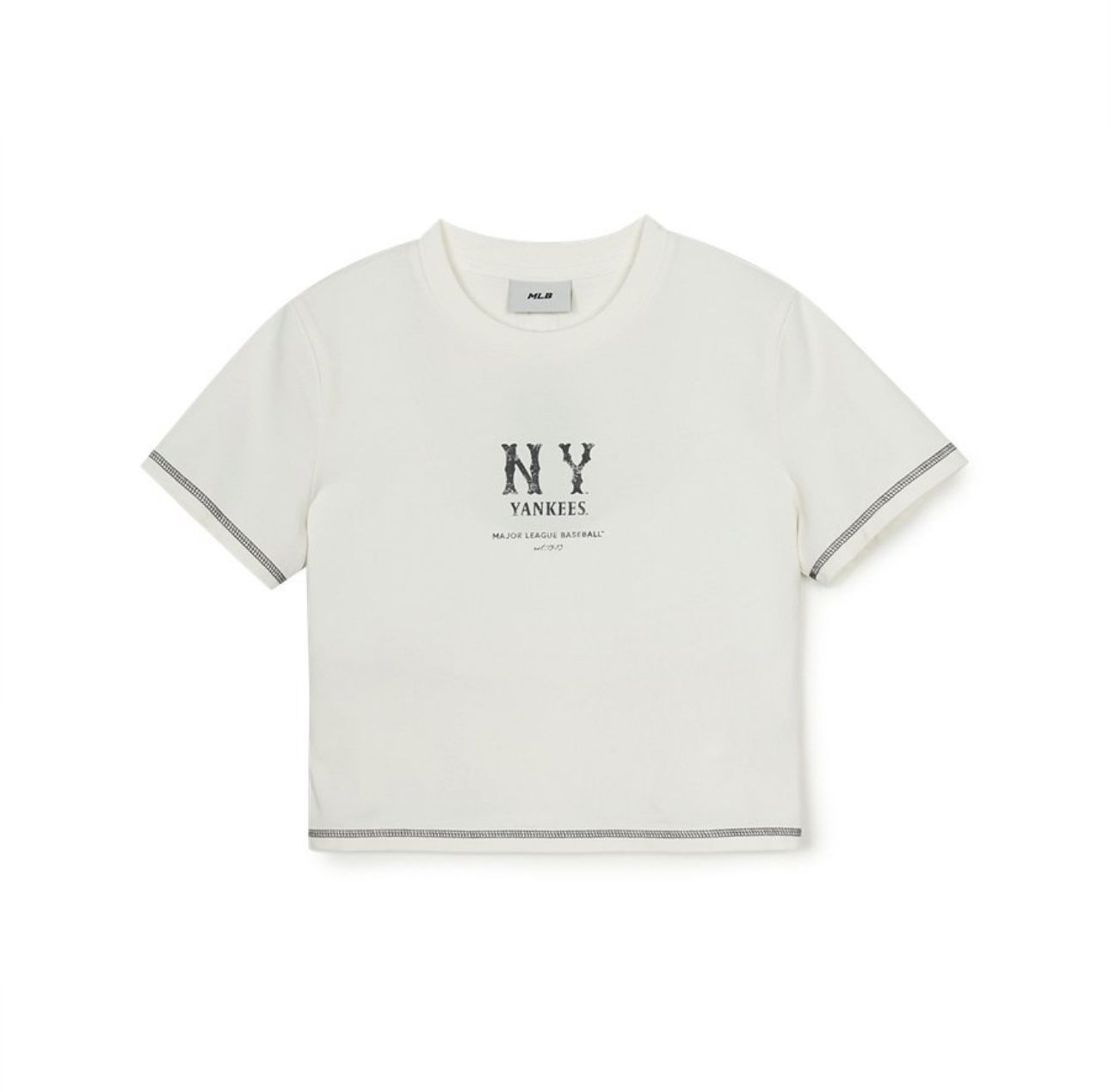 [MLB] W's Basic Coopers Slim Crop T-Shirt ★大人気★ Áo Crop MLB Women`S Basic Coopers Logo Slim Crop T Shrts NEW