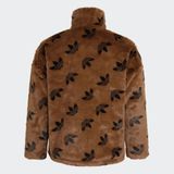  Áo Khoác Lông ADIDAS originals Logo Stand Collar Sports Jacket International Màu Nâu 