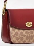  Túi Đeo Chéo Coach Cassie Crossbody Bag 19 In Signature Canvas Màu Nâu Logo CV436 